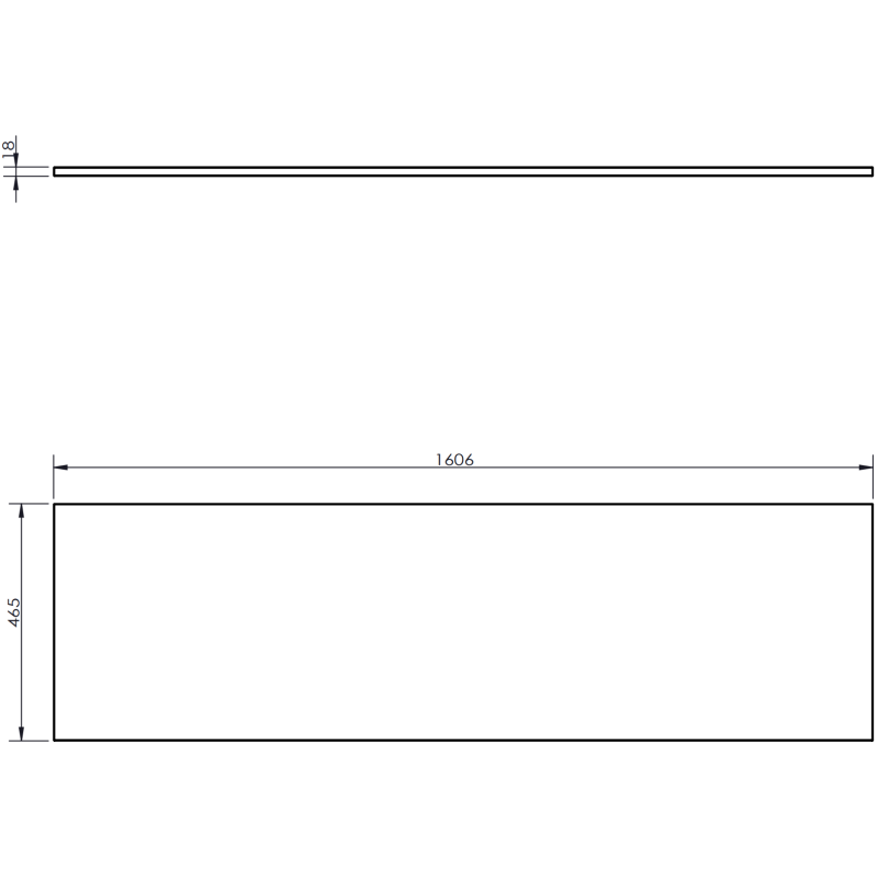 Mexen Rivel mobile bagno sottolavabo 160 cm con piano, 1 cassetto, scanalato, bianco opaco - 91A20-16023-1-BFC01