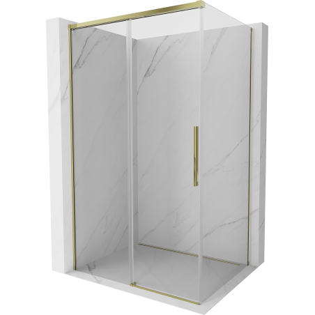 Mexen Rox schuifdouchecabine 140 x 120 cm, transparant, goud - 8C2-140-120-50-00
