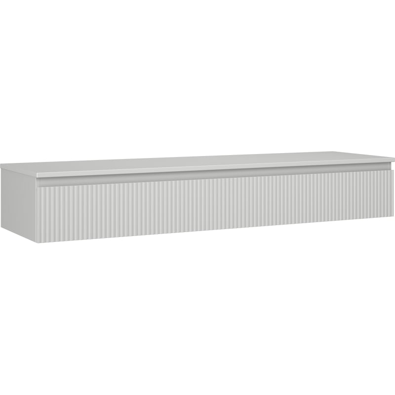 Mexen Rivel 160 cm valamu aluskapp koos tööpinnaga, 1 sahtel, sooneline, hall matt - 91A20-16023-1-BFC62