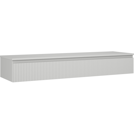 Mexen Rivel 160 cm valamu aluskapp koos tööpinnaga, 1 sahtel, sooneline, hall matt - 91A20-16023-1-BFC62