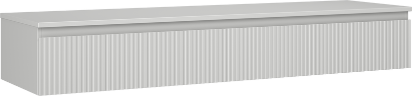 Mexen Rivel meuble de salle de bain pour lavabo 160 cm avec plan, 1 tiroir, rainuré, gris mat - 91A20-16023-1-BFC62