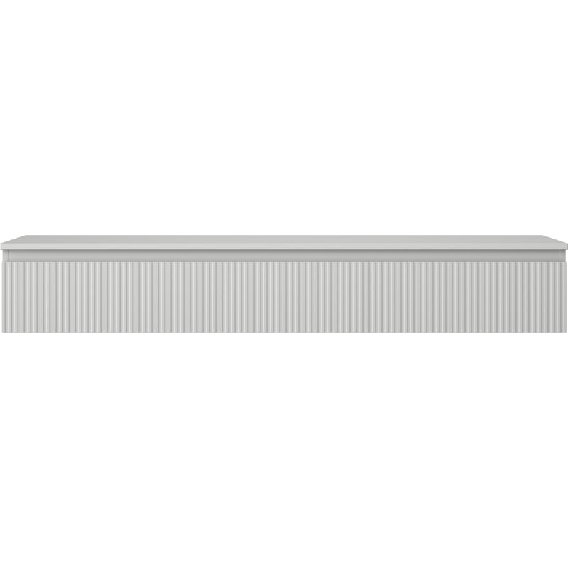 Mexen Rivel 160 cm valamu aluskapp koos tööpinnaga, 1 sahtel, sooneline, hall matt - 91A20-16023-1-BFC62