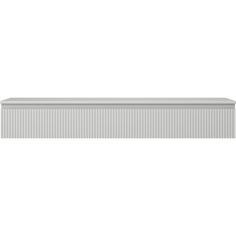 Mexen Rivel armario de baño bajo lavabo de 160 cm con encimera, 1 cajón, ranurado, gris mate - 91A20-16023-1-BFC62