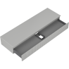 Mexen Rivel Badezimmerschrank für Waschbecken 160 cm mit Platte, 1 Schublade, geriffelt, grau matt - 91A20-16023-1-BFC62