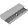 Mexen Rivel badmeubel onder de wastafel 160 cm met blad, 1 lade, gegroefd, grijs mat - 91A20-16023-1-BFC62
