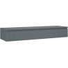 Mexen Rivel badkamerkastje onder de wastafel 160 cm met blad, 1 lade, geribbeld, mat grafiet - 91A20-16023-1-BFC66