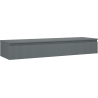 Mexen Rivel szafka łazienkowa podumywalkowa 160 cm z blatem, 1 szuflada, ryflowana , grafit mat - 91A20-16023-1-BFC66
