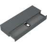 Mexen Rivel mueble de baño bajo lavabo de 160 cm con encimera, 1 cajón, acanalado, grafito mate - 91A20-16023-1-BFC66