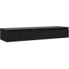 Mexen Rivel armoire de salle de bain sous-vasque 160 cm avec plateau, 1 tiroir, cannelée, noire mate - 91A20-16023-1-BFC71