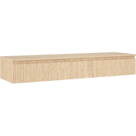 Mexen Rivel szafka łazienkowa podumywalkowa 160 cm z blatem, 1 szuflada, ryflowana , dąb - 91A20-16023-1-BFC81