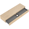Mexen Rivel Badezimmer-Unterschrank 160 cm mit Arbeitsplatte, 1 Schublade, geriffelt, Eiche - 91A20-16023-1-BFC81