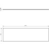 Mexen Rivel badkamermeubel onder wastafel 160 cm met blad, 1 lade, geribbeld, walnoot - 91A20-16023-1-BFC86