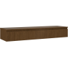 Mexen Rivel szafka łazienkowa podumywalkowa 160 cm z blatem, 1 szuflada, ryflowana , orzech - 91A20-16023-1-BFC86