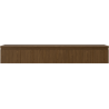 Mexen Rivel badkamermeubel onder wastafel 160 cm met blad, 1 lade, geribbeld, walnoot - 91A20-16023-1-BFC86