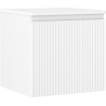 Mexen Rivel badkamerkastje onder wastafel 50 cm met blad, 1 lade, geribbeld, wit mat - 91A20-05047-1-BFC01
