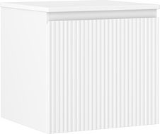Mexen Rivel badkamerkastje onder wastafel 50 cm met blad, 1 lade, geribbeld, wit mat - 91A20-05047-1-BFC01