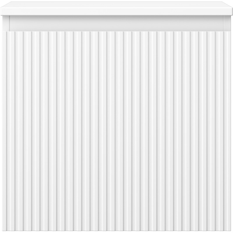 Mexen Rivel bathroom cabinet for washbasin 50 cm with countertop, 1 drawer, grooved, white matt - 91A20-05047-1-BFC01