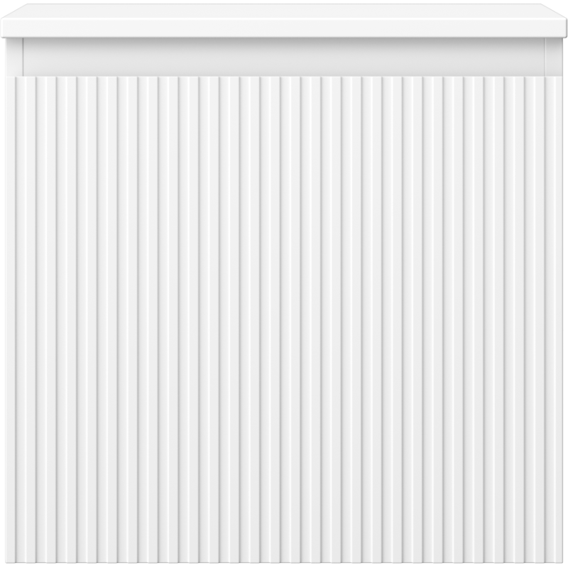 Mexen Rivel szafka łazienkowa podumywalkowa 50 cm z blatem, 1 szuflada, ryflowana , biała mat - 91A20-05047-1-BFC01