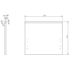 Mexen Rivel Badezimmer-Unterschrank 50 cm mit Arbeitsplatte, 1 Schublade, geriffelt, grau matt - 91A20-05047-1-BFC62