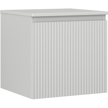 Mexen Rivel Badezimmer-Unterschrank 50 cm mit Arbeitsplatte, 1 Schublade, geriffelt, grau matt - 91A20-05047-1-BFC62