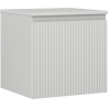 Mexen Rivel bathroom cabinet for countertop washbasin 50 cm with countertop, 1 drawer, ribbed, grey matt - 91A20-05047-1-BFC62