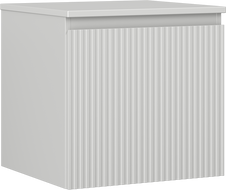 Mexen Rivel badkamerkastje onder de wastafel 50 cm met blad, 1 lade, gegroefd, grijs mat - 91A20-05047-1-BFC62