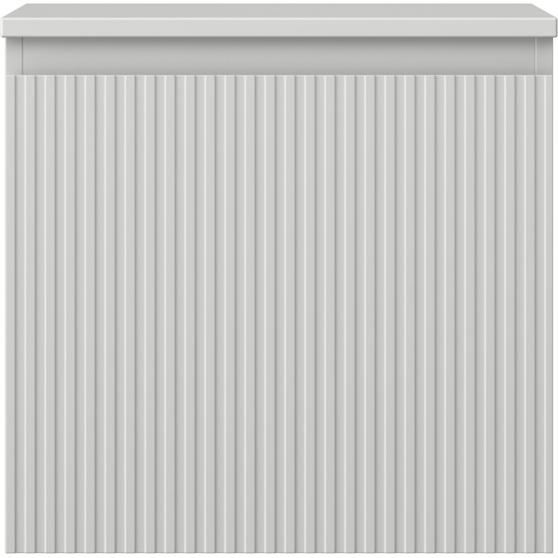 Mexen Rivel szafka łazienkowa podumywalkowa 50 cm z blatem, 1 szuflada, ryflowana , szara mat - 91A20-05047-1-BFC62