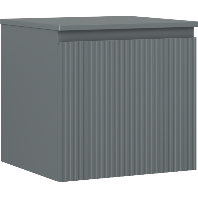 Mexen Rivel mobile da bagno sottolavabo 50 cm con piano, 1 cassetto, scanalato, grafite opaco - 91A20-05047-1-BFC66