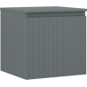 Mexen Rivel badkamerkast onder de wastafel 50 cm met blad, 1 lade, geribbeld, grafiet mat - 91A20-05047-1-BFC66