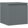Mexen Rivel szafka łazienkowa podumywalkowa 50 cm z blatem, 1 szuflada, ryflowana , grafit mat - 91A20-05047-1-BFC66
