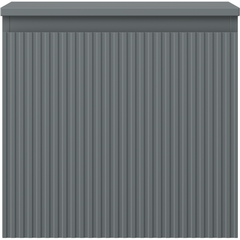 Mexen Rivel badrumsskåp under tvättställ 50 cm med bänkskiva, 1 låda, räfflad, grafit matt - 91A20-05047-1-BFC66