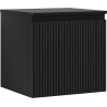 Mexen Rivel badkamerkastje onder wastafel 50 cm met blad, 1 lade, gegroefd, zwart mat - 91A20-05047-1-BFC71