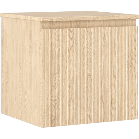 Mexen Rivel Badezimmer-Waschtischunterschrank 50 cm mit Arbeitsplatte, 1 Schublade, geriffelt, Eiche - 91A20-05047-1-BFC81