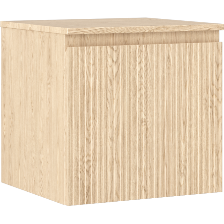 Mexen Rivel szafka łazienkowa podumywalkowa 50 cm z blatem, 1 szuflada, ryflowana , dąb - 91A20-05047-1-BFC81