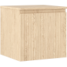 Mexen Rivel bathroom cabinet under sink 50 cm with countertop, 1 drawer, fluted, oak - 91A20-05047-1-BFC81