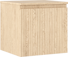 Mexen Rivel badkamerkast 50 cm met blad, 1 lade, geribbeld, eiken - 91A20-05047-1-BFC81