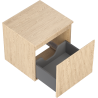 Mexen Rivel Badezimmer-Waschtischunterschrank 50 cm mit Arbeitsplatte, 1 Schublade, geriffelt, Eiche - 91A20-05047-1-BFC81