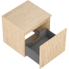 Mexen Rivel mueble de baño inferior para lavabo de 50 cm con encimera, 1 cajón, ranurado, roble - 91A20-05047-1-BFC81