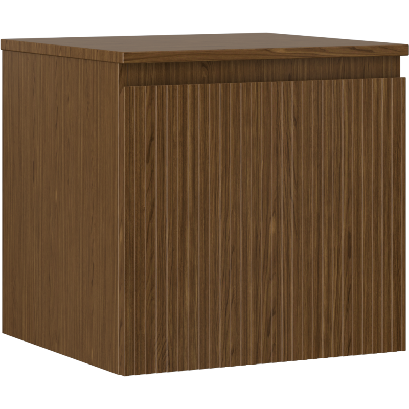 Mexen Rivel mueble de baño bajo lavabo 50 cm con encimera, 1 cajón, ranurado, nogal - 91A20-05047-1-BFC86