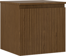 Mexen Rivel badkamerkast onder wastafel 50 cm met blad, 1 lade, gegroefd, walnoot - 91A20-05047-1-BFC86