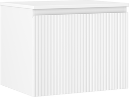 Mexen Rivel mueble de baño bajo lavabo 60 cm con encimera, 1 cajón, ranurado, blanco mate - 91A20-06047-1-BFC01