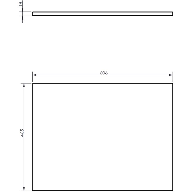 Mexen Rivel meuble de salle de bain sous vasque 60 cm avec plateau, 1 tiroir, rainuré, gris mat - 91A20-06047-1-BFC62