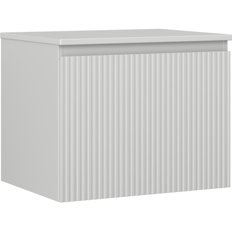 Mexen Rivel Badezimmerunterschrank 60 cm mit Arbeitsplatte, 1 Schublade, gerillt, grau matt - 91A20-06047-1-BFC62