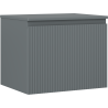 Mexen Rivel bathroom cabinet for washbasin 60 cm with countertop, 1 drawer, grooved, matte graphite - 91A20-06047-1-BFC66