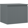 Mexen Rivel szafka łazienkowa podumywalkowa 60 cm z blatem, 1 szuflada, ryflowana , grafit mat - 91A20-06047-1-BFC66