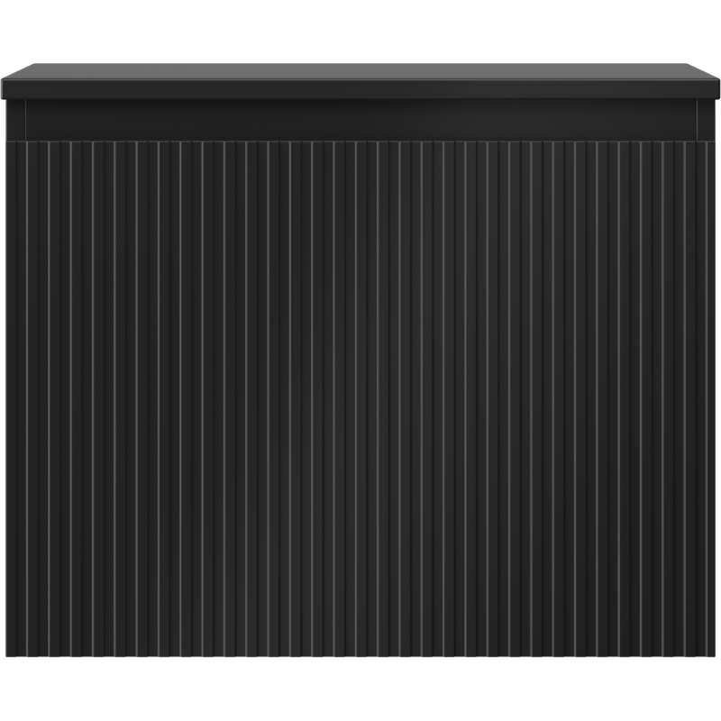 Mexen Rivel badkamerkast onder wastafel 60 cm met blad, 1 lade, gegroefd, zwart mat - 91A20-06047-1-BFC71