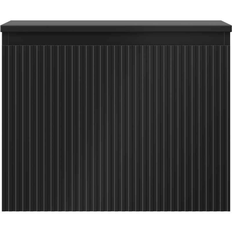 Mexen Rivel kylpyhuoneen pesuallaskaappi 60 cm laatikostolla, 1 laatikko, uurrettu, musta matta - 91A20-06047-1-BFC71