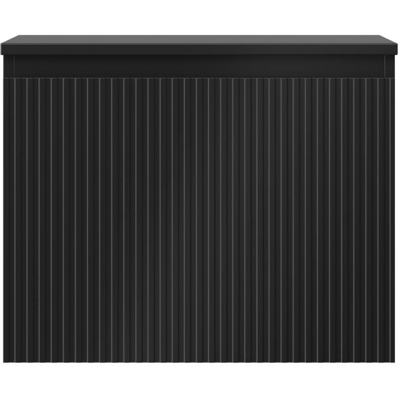 Mexen Rivel mobile da bagno sottolavabo 60 cm con piano, 1 cassetto, scanalato, nero opaco - 91A20-06047-1-BFC71