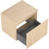 Mexen Rivel Badezimmerschrank mit Waschtischplatte 60 cm, 1 Schublade, geriffelt, Eiche - 91A20-06047-1-BFC81