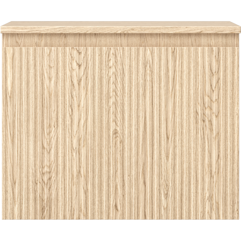 Mexen Rivel mueble de baño bajo lavabo de 60 cm con encimera, 1 cajón, acanalado, roble - 91A20-06047-1-BFC81